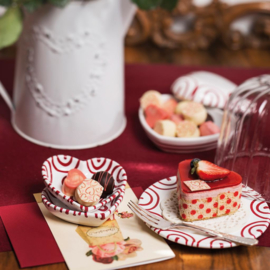 Dinerset voor twee - Geflammt - rood - cadeauverpakking