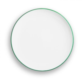 Dinerbord - Rand - groen - 25 cm