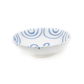 Schaal groot - Geflammt blauw  - 17 cm