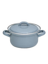 Lage pan met deksel - Puur grijs - 14 cm - 0,75 liter