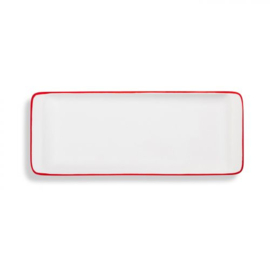 Stollenschaal - Rand - robijnrood - 42x16cm
