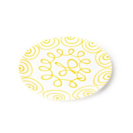 Dinerbord Geflammt geel - 25 cm