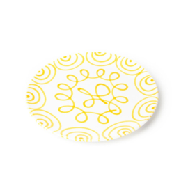 Dinerbord - Geflammt - geel - 25 cm