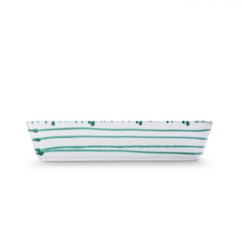 Ovenschaal rechthoek - Geflammt - groen - 30 x 16,5 cm