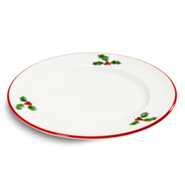 Dinerbord - Winterbes - robijnrood - 27 cm