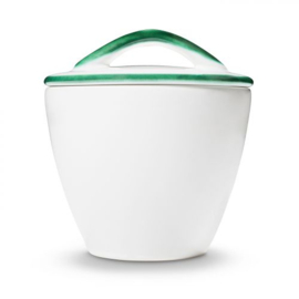 Suikerpot recht  - Rand - groen - 9 cm