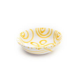 Mueslischaal klein - Geflammt - geel - 14 cm