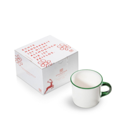 Koffiebeker - Rand - groen - cadeauverpakking