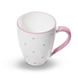 Koffiebeker Max - Hartjes roze - 0,3 liter