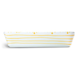 Ovenschaal rechthoek - Geflammt - geel - 30 x 16,5 cm