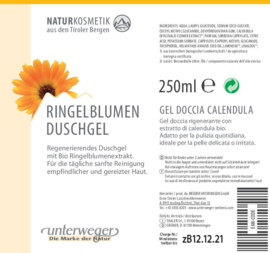 Unterweger Goudsbloem douchegel - 250 ml