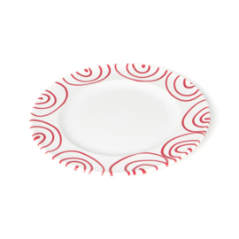 Dessertbord - Geflammt - rood - 22 cm