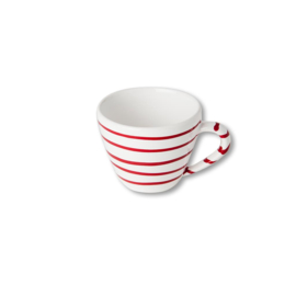 Cappuccinokopje - Geflammt - rood - 0,16 liter