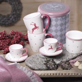 Koffiebeker Max - Hartjes roze - cadeauverpakking