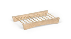 Zeepschaaltje van berkenhout - model harp