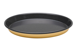 Riess ronde bakvorm en dienblad - goudgeel 28 cm