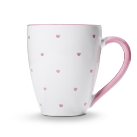 Koffiebeker Max - Hartjes roze - 0,3 liter
