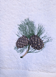 Gastendoekje Zirben dennenappel - 30 x 50 cm