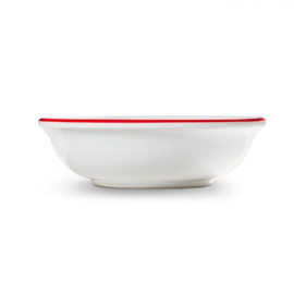 Mueslischaal klein - Rand - robijnrood - 14 cm
