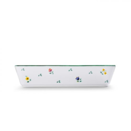 Ovenschaal rechthoek - Alpenbloemen - 30 x 16,5 cm