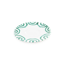 Schoteltje voor koffiekopje - Geflammt - groen - 16 cm