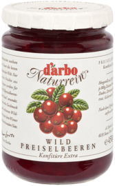 Wilde Preiselbeeren Konfitüre - D'arbo 450 gram