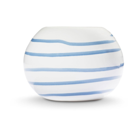 Waxinehouder - Geflammt - blauw - 8,5 cm