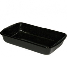 Ovenschaal rechthoek - zwart - 32x19 cm