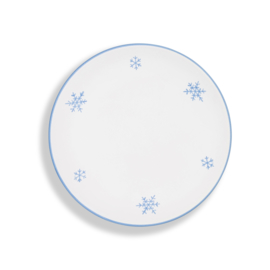 Dessertbord - Sneeuwkristal - blauw - 20 cm