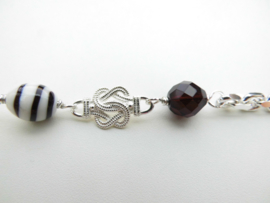 Zilveren allakondre bracelet. (ietsje dikker)