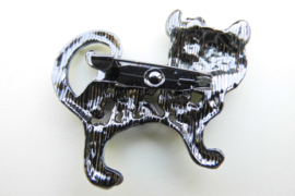 Broche bloemetjes poes.