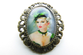 Broche nostalgie dame schoonheid 7