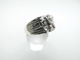 Zilveren pietpiet ring.