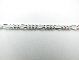 Zilveren figaro ketting (60 cm)