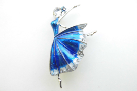 Broche ballerina blauw.