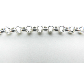 Zilveren lontai ketting. (55 cm)