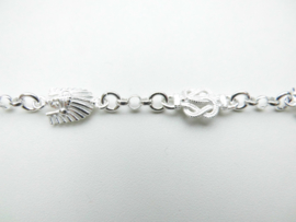 Zilveren indiaan - mattenkloppers bracelet