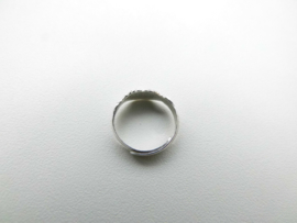 Zilveren baby vriendschap ring.
