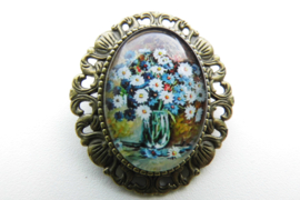 Broche nostalgie olieverf schilderij 3