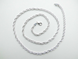 Zilveren tarate ketting. ( 60 cm)