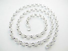 Zilveren lontai ketting (60 cm) (dik)