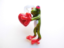 Broche kikker hart.