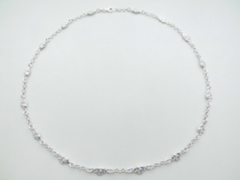 Zilveren piet-piet lontai ketting.