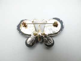 Paarse vlinder broche