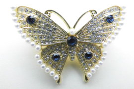 Broche pareltjes vlinder.