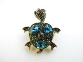 Broche groene baby zeeschildpad