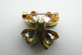 Broche groene geluks klavertje 4.
