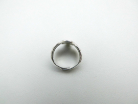 Zilveren baby ring anker 2