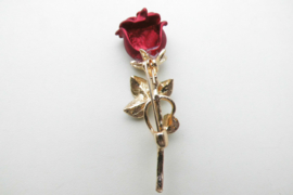Broche prachtige rode roos.