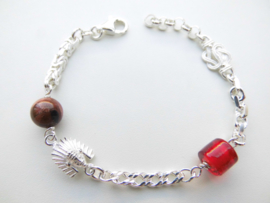 Zilveren allakondre bracelet. (medium size)